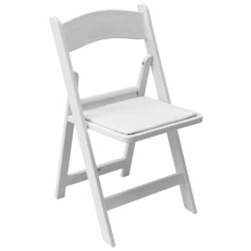 Silla blanca plegable jardín