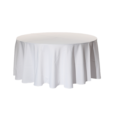 Mantel redondo blanco 3,0 diametro (blanco y negro )